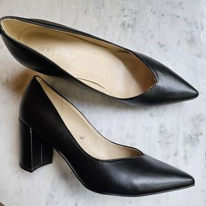 NEW Marc Fisher Classic Black Block Heel Pump